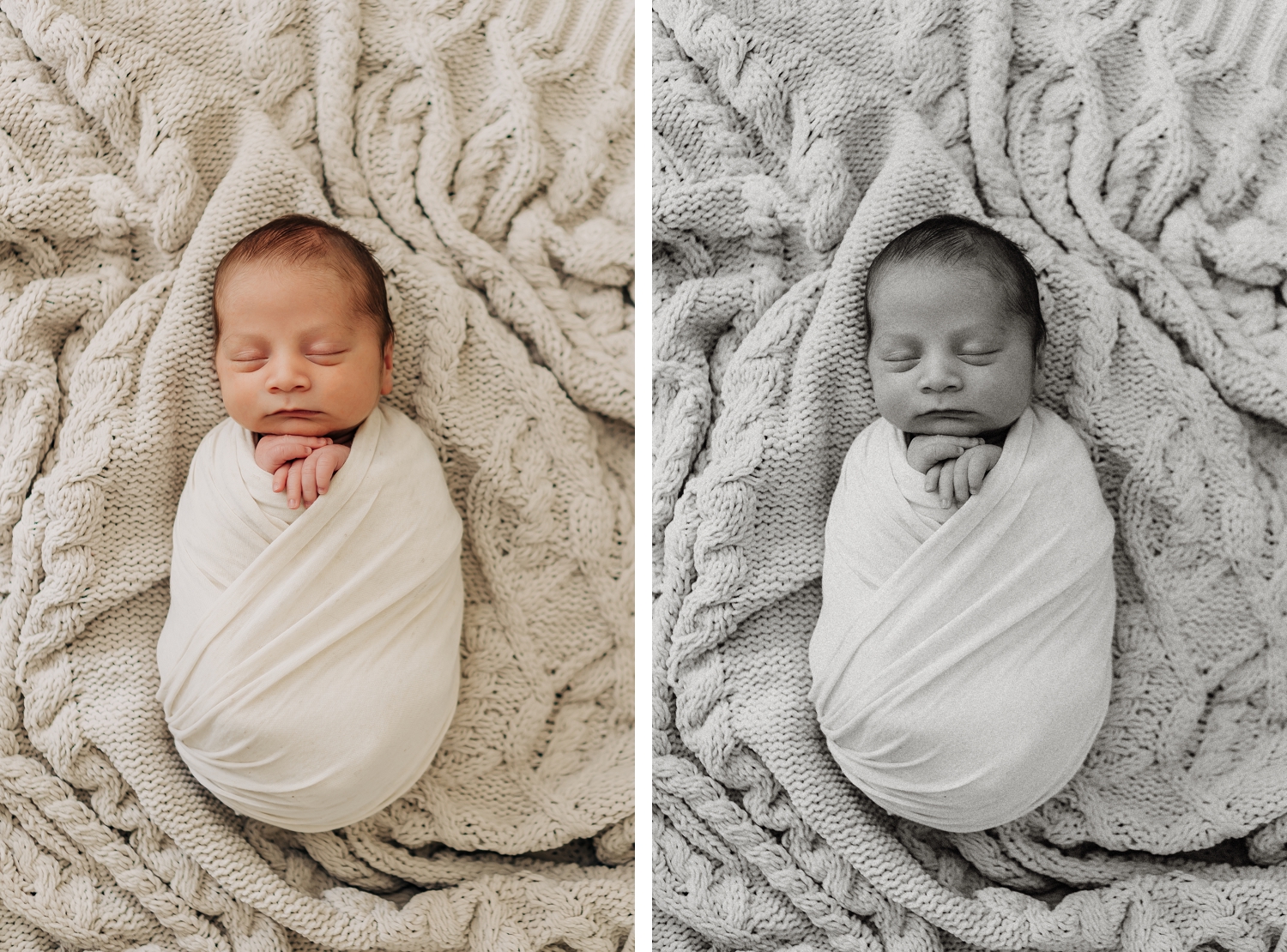 In-Home Newborn Session for Baby Boy in Plano, TX | Neutral and Posed Newborn Baby Photos